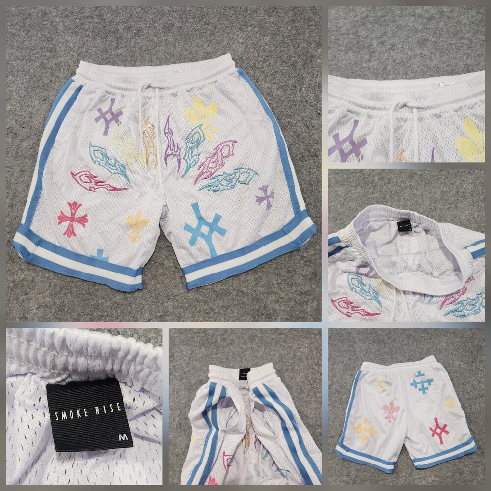 Smoke Rise Mens M Medium Embroidered Streetwear Basketball Athletic Shorts